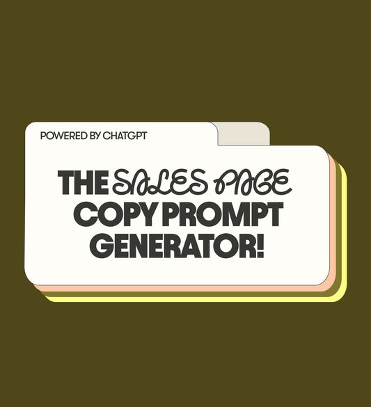 The Sales Page Copy Prompt Generator